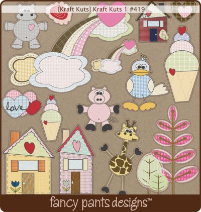 Fancy Pants Kraft Kuts 1 Die Cuts