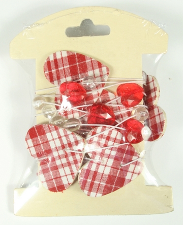 Red/White Checkered Heart Garland