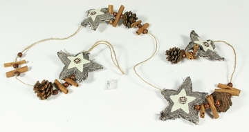Garland Star (Fabric Stars/Cones/Beads/Cinnamon Sticks)