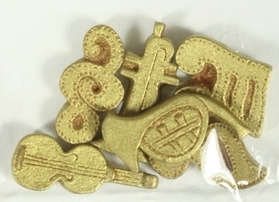 Wooden Shapes - Music Set Gold