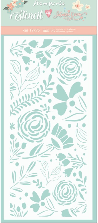 Stamperia Thick Stencil 12x25cm - BIG ROSES (KSTDL42)