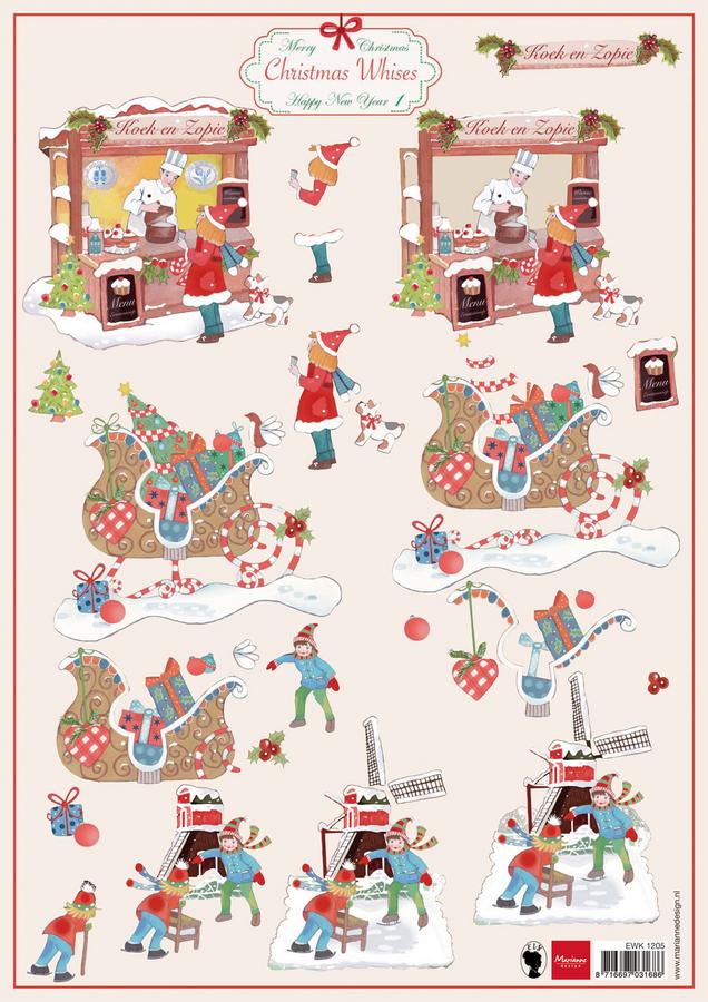 Marianne Design Decoupage sheets Christmas Wishes 1