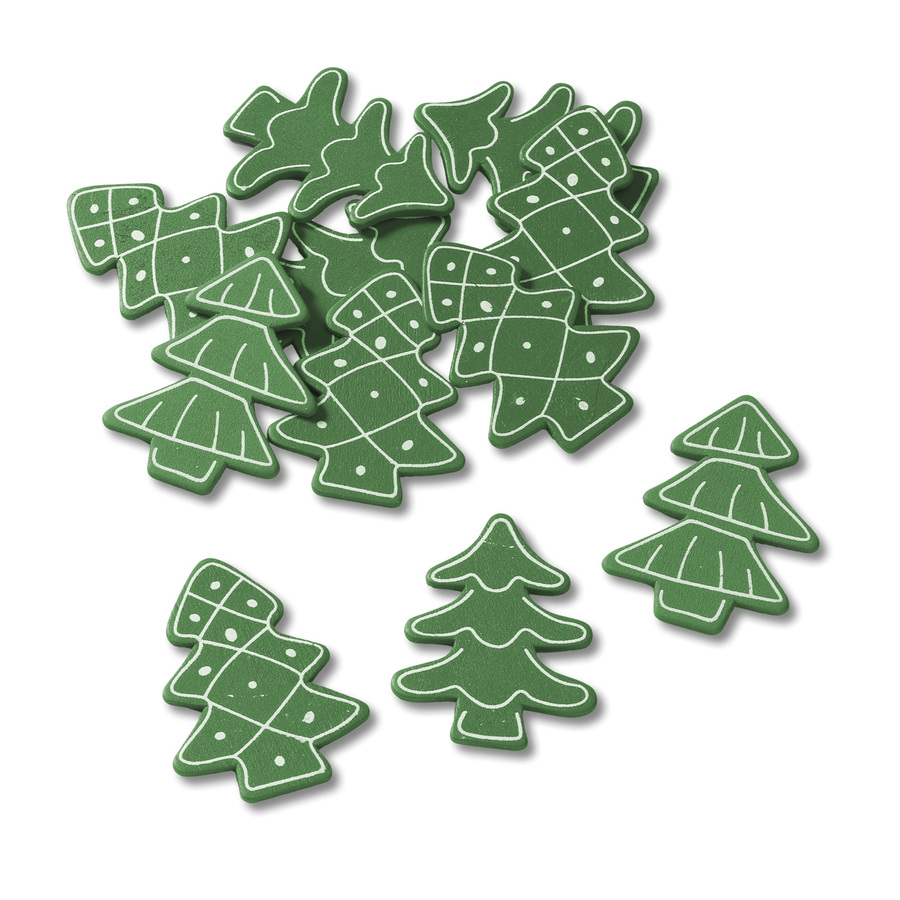 Christmas Embellishments: Green Christmas Trees (24)