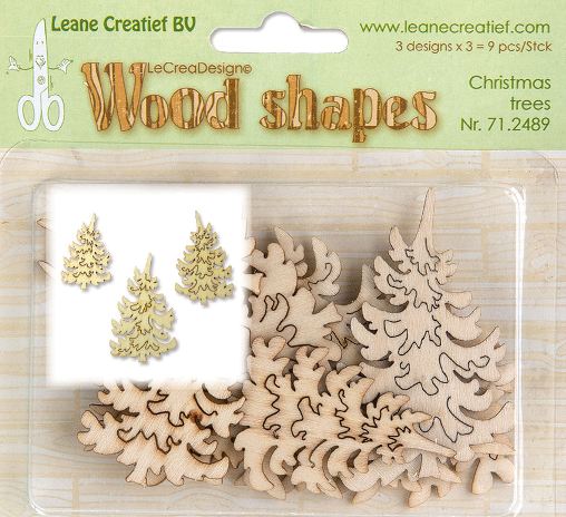 Leane Creatief Wood Shapes: Christmas Trees