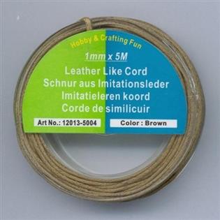 Leather Look Cord (1mmx5m) NATURAL