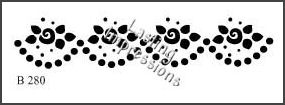 Lasting Impressions Border Template - Roses Scalloped