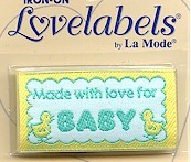 Woven Love Labels - Made With Love For Baby