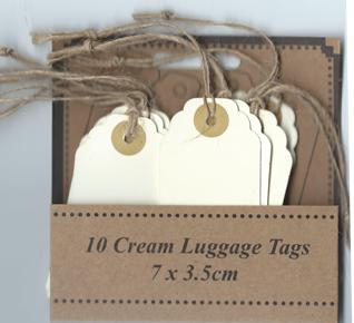 Lugage Tags - Cream