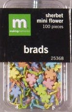 Making Memories - Flower Mini Brads Sherbert