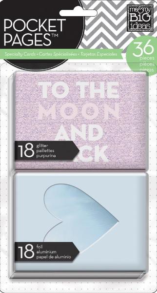 Me & My Big Ideas Pocket Pages Specialty Cards MOON AND BACK(TPCX-06)
