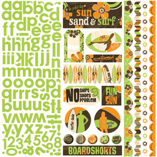 Bo Bunny MANGO LUAU - Combo Stickers