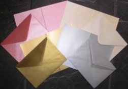 Metallic/Pearl Cards & Matching Envelopes.