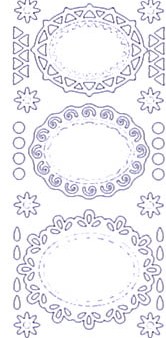 Mirror Stickers - Oval (Silver)