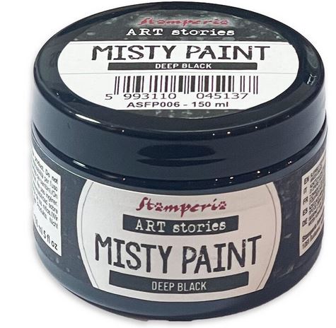 Stamperia Art Stories Misty Paint Deep Black 150ml