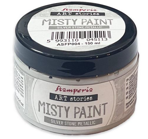 Stamperia Art Stories Misty Paint Metallic Silver Stone 150ml 