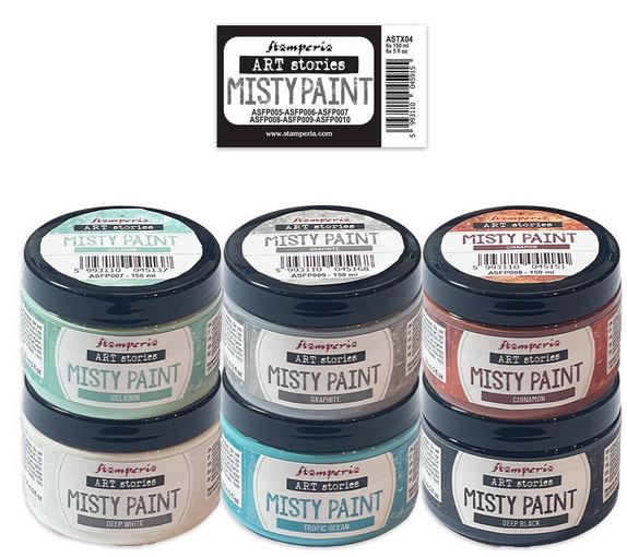 Stamperia Art Stories Misty Paint Selection (6x150ml) (ASTX04)