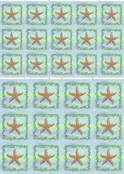 Mini Picture Sheets - Starfish