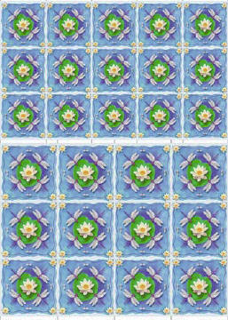 Mini Picture Sheets - Dragonflies and Water Lily