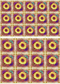 Mini Picture Sheets - Butterflies and Sunflower