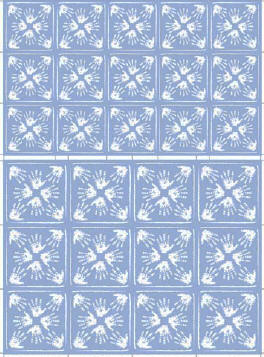 Mini Picture Sheets - Baby Hand Print (Pale Blue)