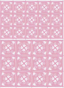 Mini Picture Sheets - Baby Hand Print (Pink)