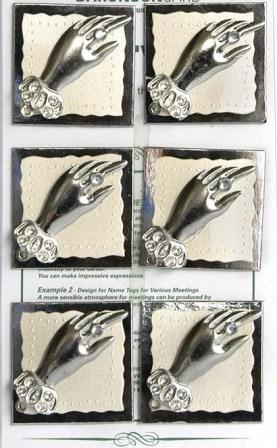 SALE: CraftyBitz Handmade Emb -  Silver Hand (MT04)