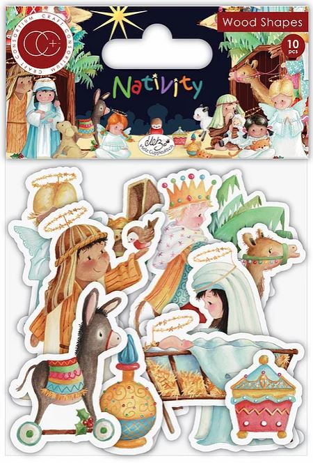 Craft Consortium Nativity  - Wooden Ephemera Shapes
