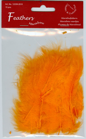 Marabou Feathers ORANGE  (2810)