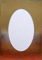 Gold Foil Oval Aperture Cards/Envelopes 