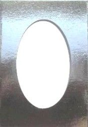 Silver Foil Oval Aperture Cards/Envelopes 