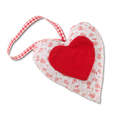 Padded Hanging Heart (Home Decor) - Rose 