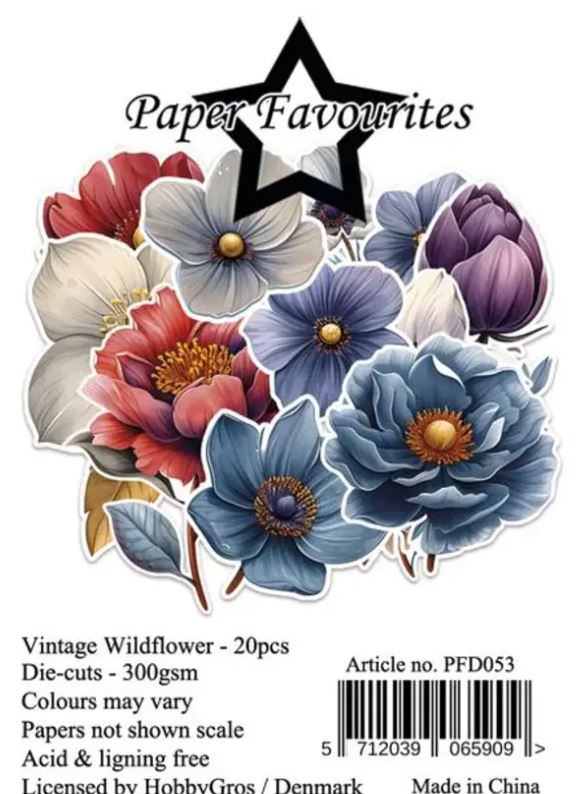Paper Favourites Die-Cuts A7 Vintage Wildflower (20pcs) (PFD053)