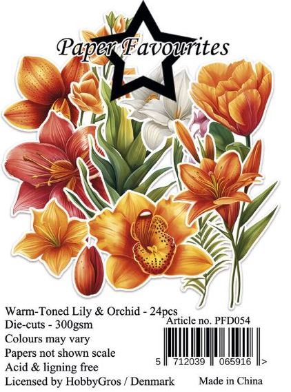 Paper Favourites Die-Cuts A7 Warm-Toned Lily & Orchid (24pcs) (PFD054)