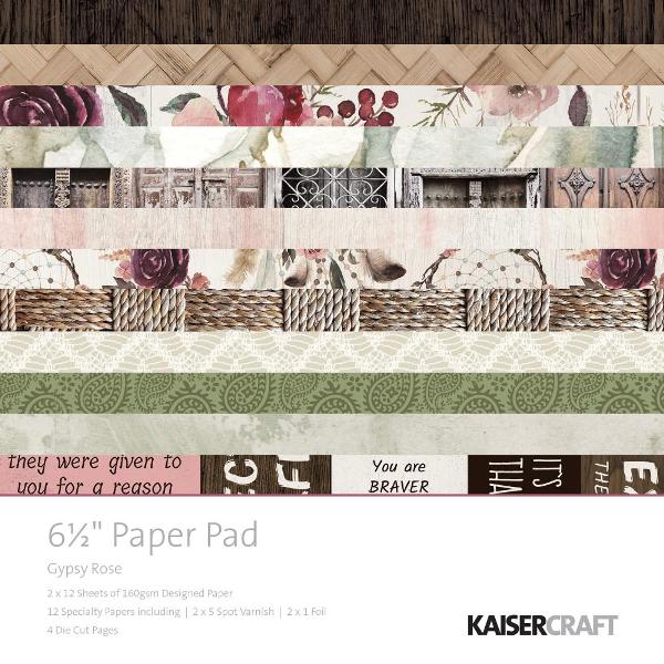 Kaisercraft Gypsy Rose Paper Pad (Includes speciality and die-cut elements)