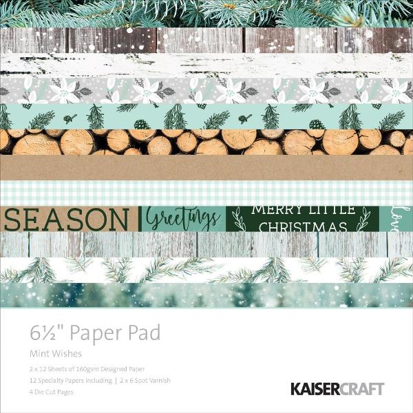 Kaisercraft Mint Wishes Paper & Die-Cuts Pad