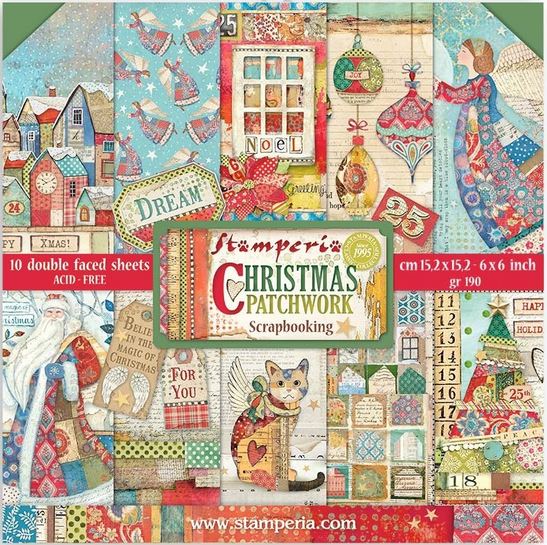 Stamperia 6x6 Paper Packs - Christmas Patchwork 