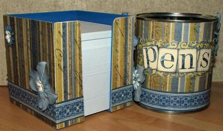 Pen and Noteblock holder by Karen Leahy