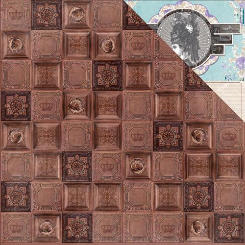 Bo Bunny Penny Emporium Paper - Copper Tile