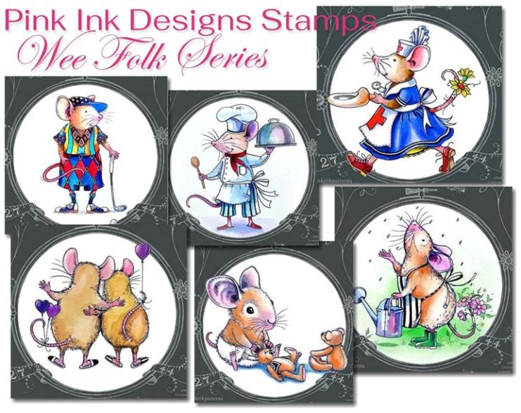 Pink Ink Mice Wee Folk