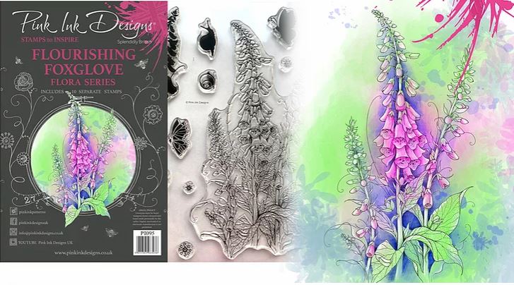 Pink Ink Design Stamps - Flourishing Foxglove ( 10 STAMPS)