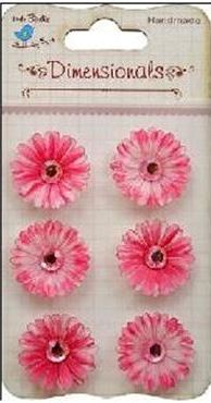 Paper Daisies w/Crystals- Pink (PP1028-8688)