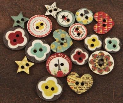 Prima Welcome to Paris Wooden Buttons