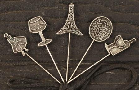 Prima Welcome to Paris Vintage Metal Pins 