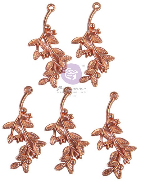 Prima Marketing Watercolor Floral Metal Charms (651589)