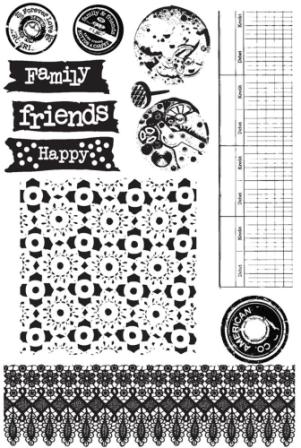 Prima Sunrise Sunset Cling Stamps (Rubber Stamps)