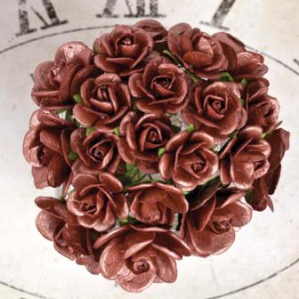 Prima Marketing Sunrise Sunset Mini Roses/Copper Flowers  (5213)