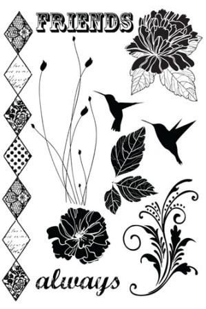 Prima Rondelle Cling Mounted Rubber Stamps