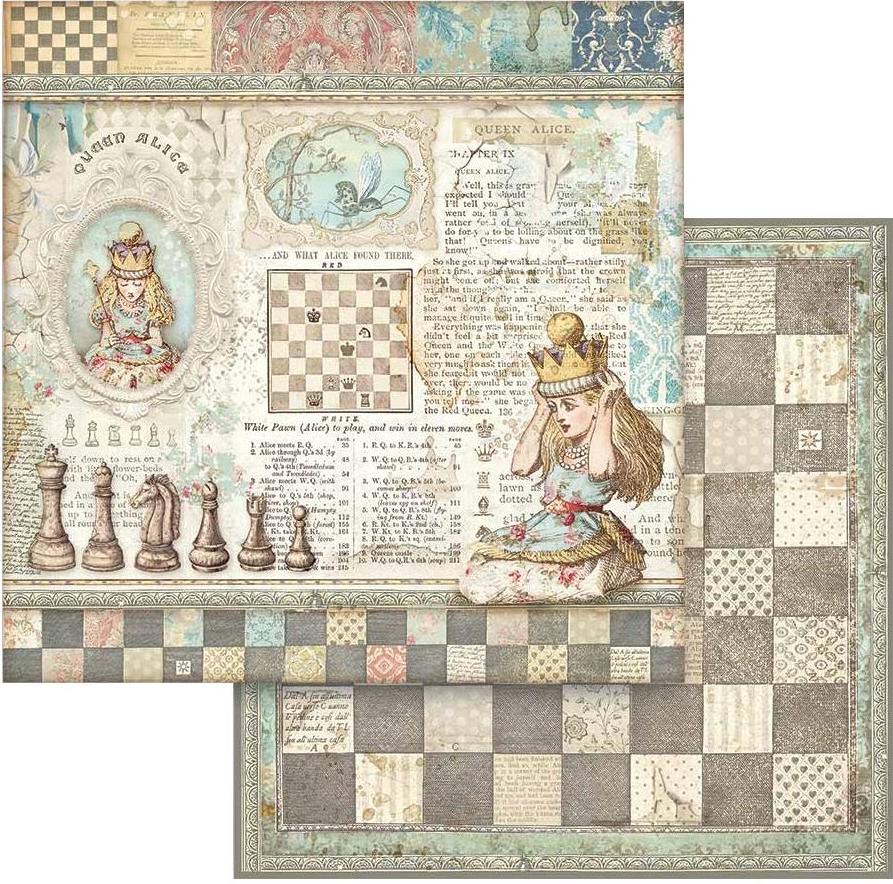 Stamperia Double-Sided Paper - QUEEN ALICE  (SBB816)