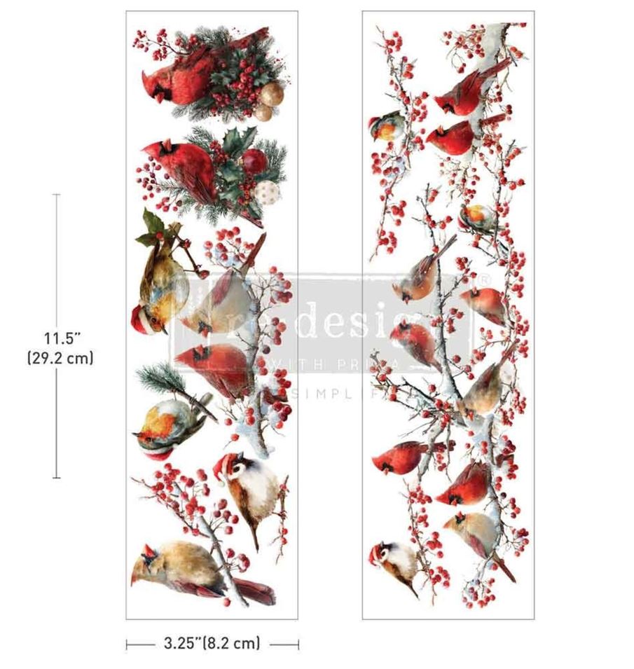Re-Design with Prima - Hollywing Cardinal 3,25x11,5 Inch Luxe Transfers (2pcs) (684259)
