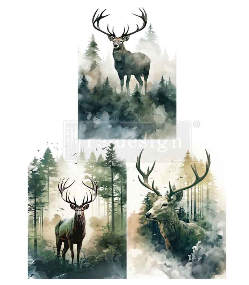 Re-Design with Prima - Vapor & Velvet 11,7x16x5 Inch A3 Decoupage Fiber Pack (3pcs) (684648)